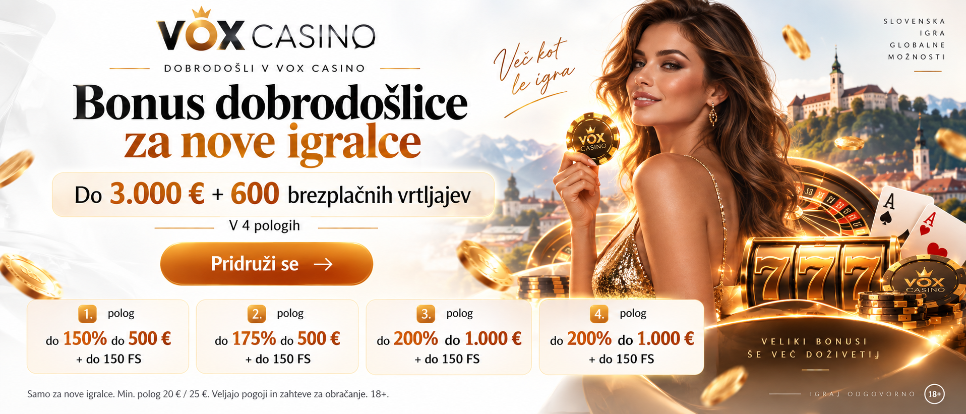 Registracija pri Vox Casino
